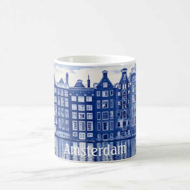 Delft Blue style mug: Amsterdam Kaffemugg (Center)