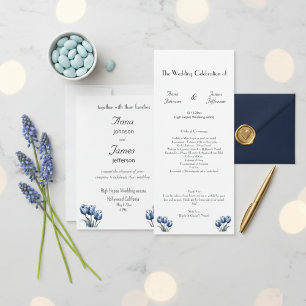 Delft Blue Tulip, inbjudan till personligt bröllp