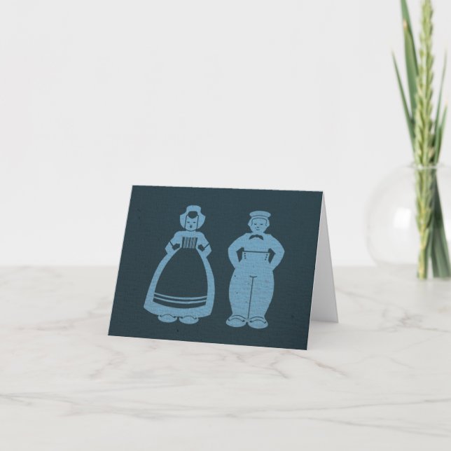 Delft Blue Two Notecard Kort (Framsida)