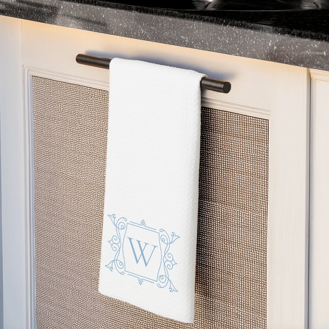 Delft Blue | Vintage Ram Monogram Kökshandduk (Skapare uppladdad)