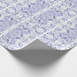 Delft Blue White Bunny Rabbit Birds Dedham Påsk Presentpapper