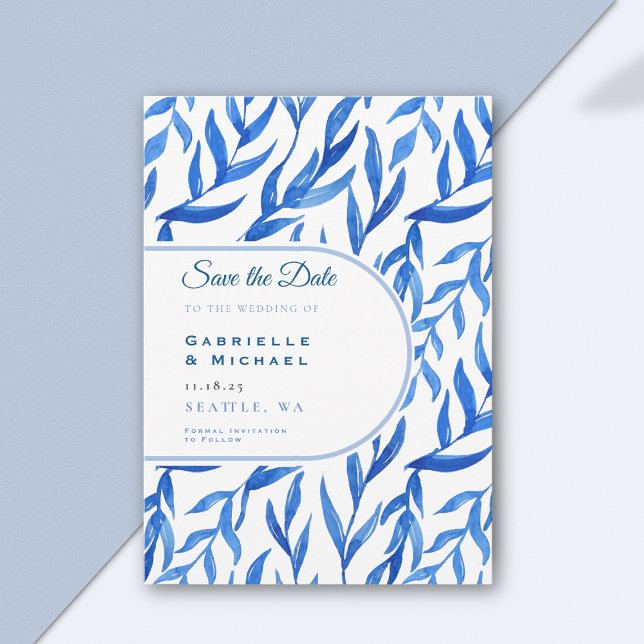 Delft Blue White Chinoiserie Blommönster Spara Spara Datumet (Skapare uppladdad)