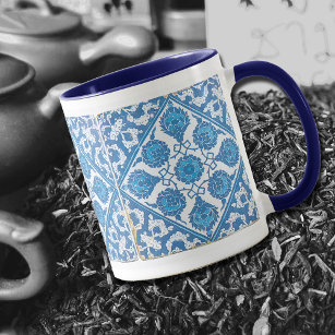 Delft Blue White Vintage Tile Coffee Mugg