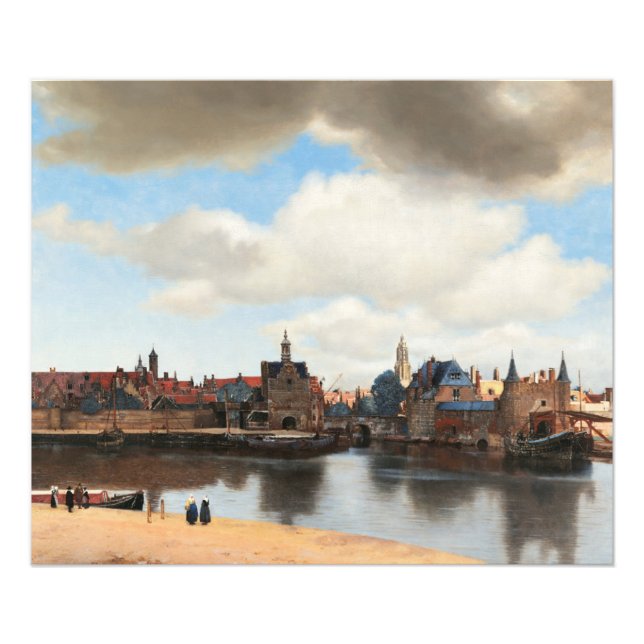 Delft från Johannes Vermeer Fototryck (Framsidan)
