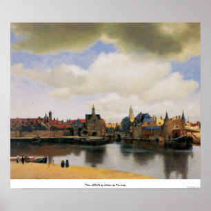 Delft från Johannes Vermeer Poster