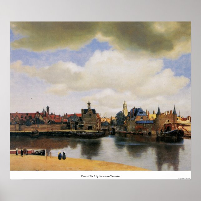 Delft från Johannes Vermeer Poster (Framsidan)