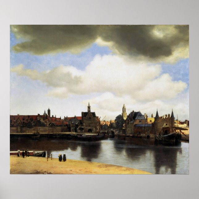 Delft från Johannes Vermeer Poster (Framsidan)
