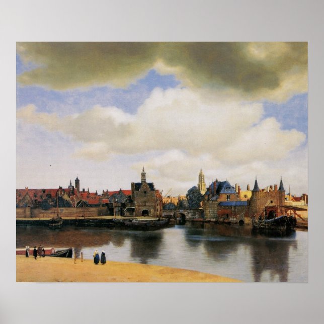 Delft från Johannes Vermeer Poster (Framsidan)