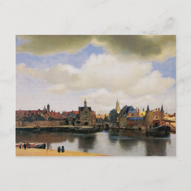 Delft från Johannes Vermeer Vykort (Framsida)