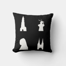 Delft silhouette på svart