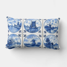 Delft Stil Tiles Pillow