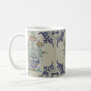 Delft Tile Antique Ceramic Flower Pot Kaffemugg