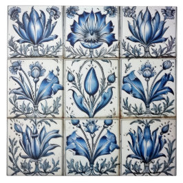 Delft Tile Blue and White Tile Kakelplatta