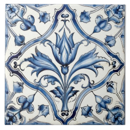 Delft Tile Blue and White Tile Kakelplatta