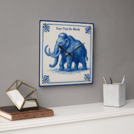 Delft Wooly Mammoth Fyrkantig Klocka