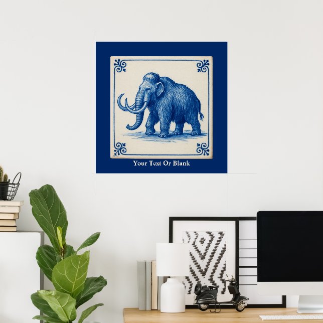 Delft Wooly Mammoth Poster (Hemmakontoret)