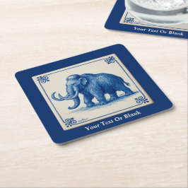 Delft Wooly Mammoth Underlägg Papper Kvadrat