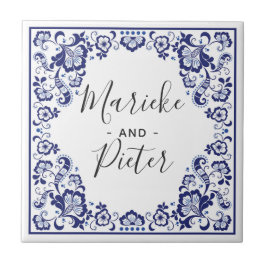 Delfts Blauw | Delft Blue Netherlands Bröllop Keep Kakelplatta