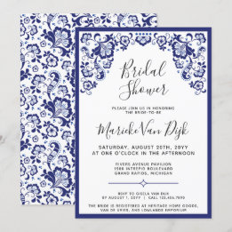 Delfts Blauw | Delft Blue Netherlands Möhippa Inbjudningar