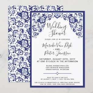 Delfts Blauw Delft Blue Netherlands Möhippa Inbjudningar