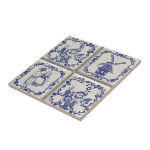 Delfts Blauw Mönster Tiles Kakelplatta