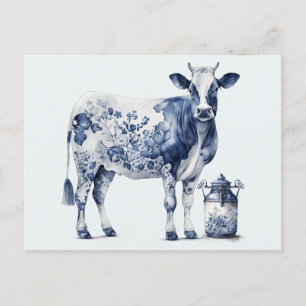Delftware Ko och mjölkkruka Vykort