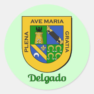 Delgado Family Shield Stickers Runt Klistermärke