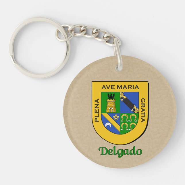 Delgado Historical Shield med Flagga Spanien (Framsidan)
