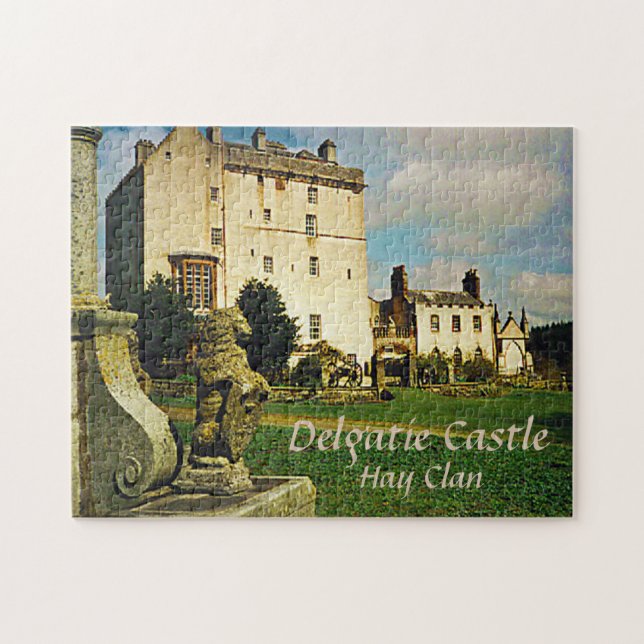 Delgatie Castle - Scottish Hay Klan Pussel (Horisontell)