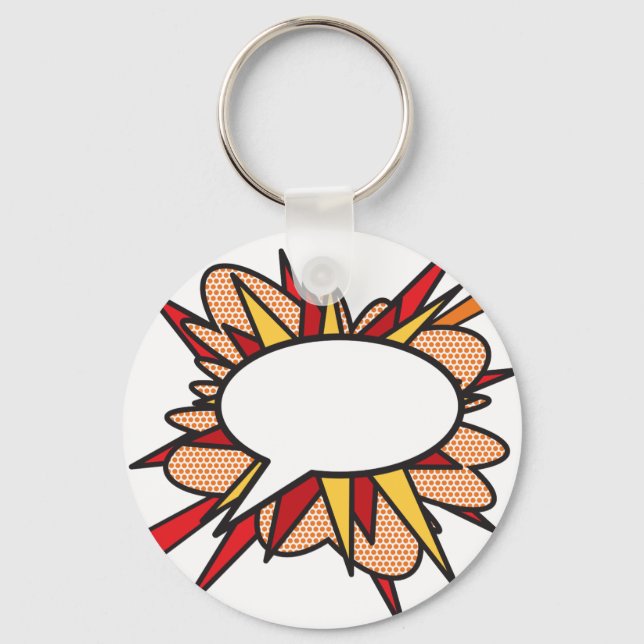 DELGE DIN ÅSIKT! Talarbubbla Nyckelring (Framsida)