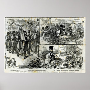 Delgivning vid det judiska synagogan poster