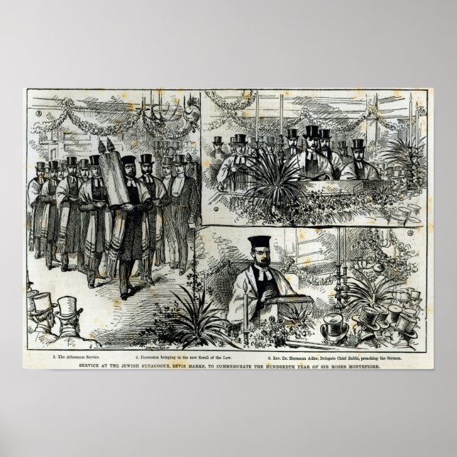 Delgivning vid det judiska synagogan poster (Framsidan)