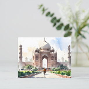Delhi akvarell konst vykort