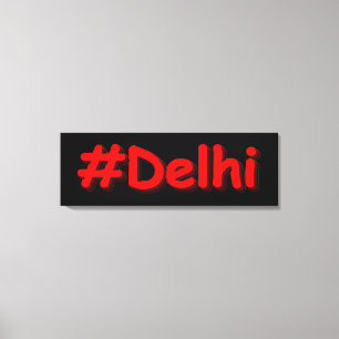 "#Delhi" Cute Design. Köp nu Canvastryck