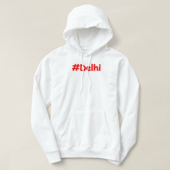 "#Delhi" Cute Design. Köp nu Hoodie (Design framsida)