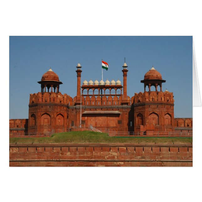 delhi fort hälsningskort (Framsidan Horizontal)