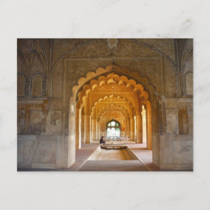 delhi fort röda bågar vykort