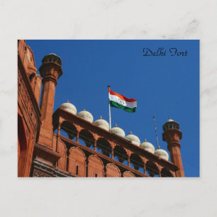delhi fort top vykort
