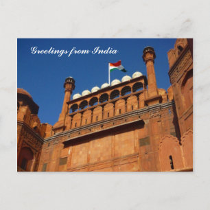delhi fort vykort