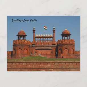 delhi fort vykort