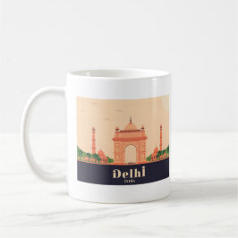 Delhi India Pastel Travel Design Kaffemugg