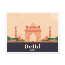 Delhi India Pastel Travel Design
