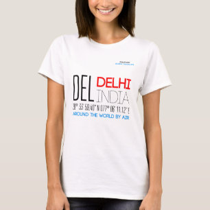 Delhi, India Text Art T Shirt