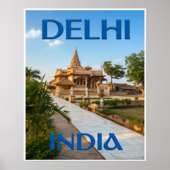 Delhi, Indien Affisch (Framsidan)