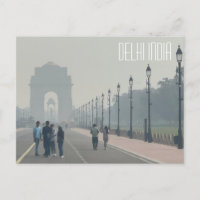 Delhi Indien, vykort 