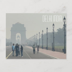 Delhi Indien, vykort 