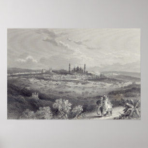 Delhi som inristas av Edward Paxman Brandard Poster