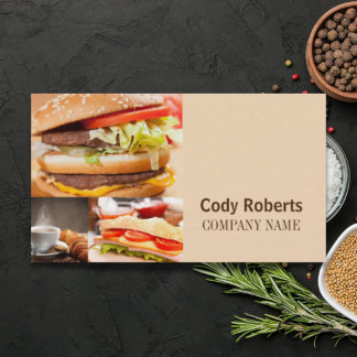 Deli Food Caterer Middag Culinary Chef Catering Visitkort