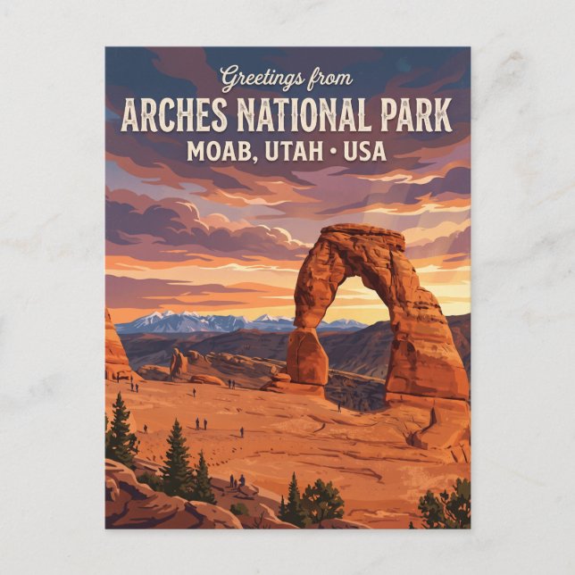 Delicate Arch, Arches nationalpark Utah Vykort (Framsida)