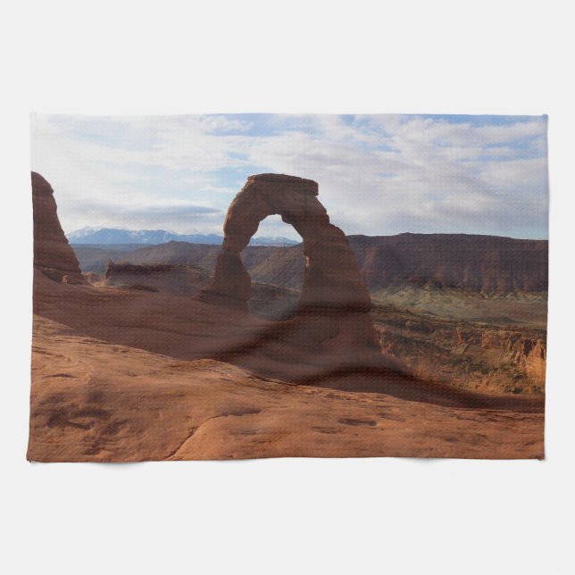 Delicate Arch I i Arches nationalpark Kökshandduk (Horisontell)